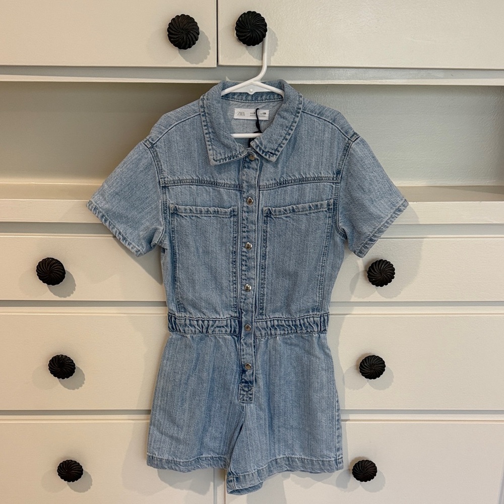 Zara kids Denim Blue Kids Romper 8 like new